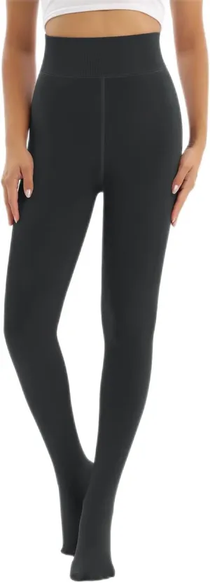 Darkterror Fleece Lined Tights Women, Warm Fleece Lined Leggings Women, Thermal Fleece Leggings for Winter