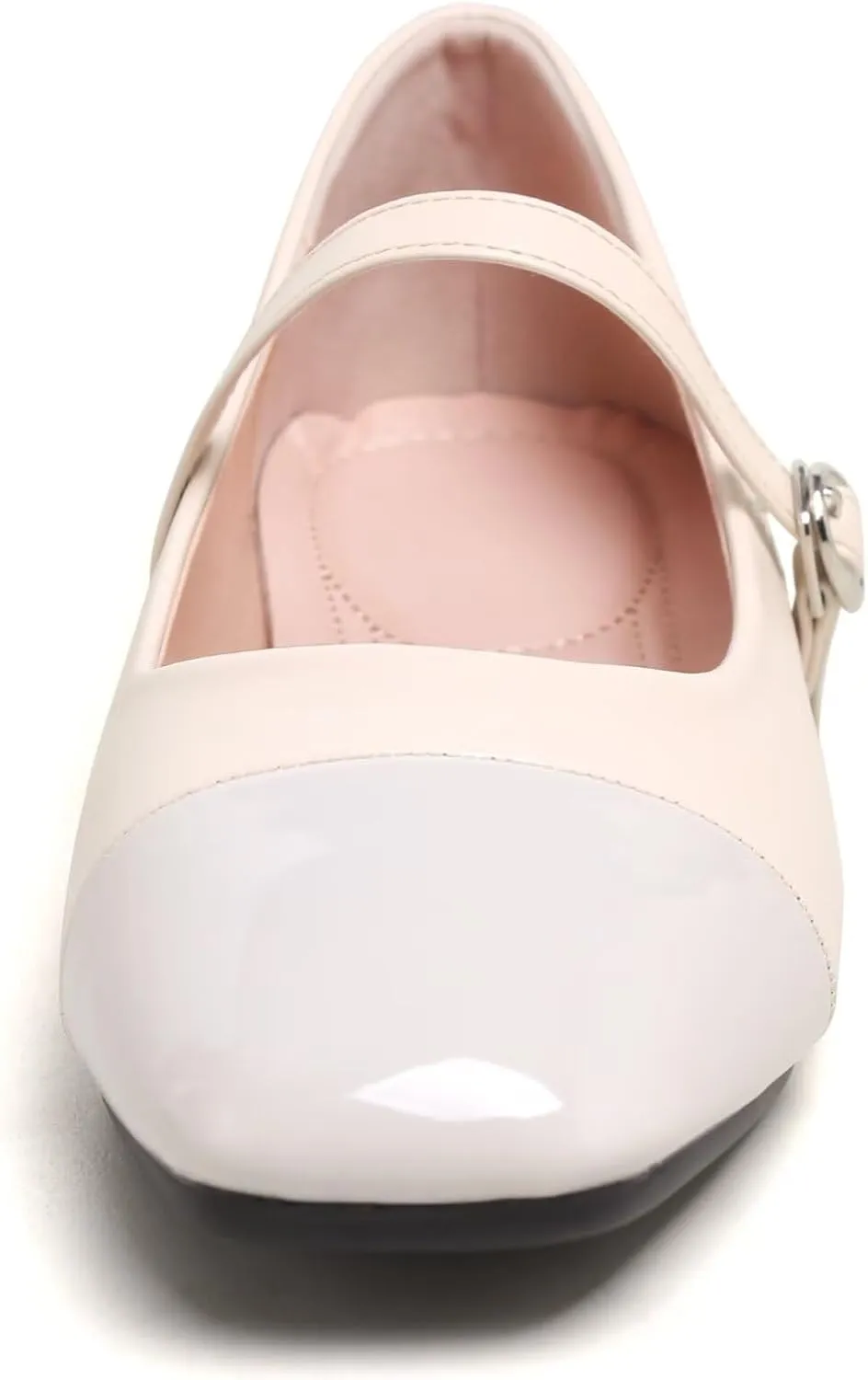 Dear Time Mary Jane Flats for Women Ballets Flats Strap Shoes Dressy Comfortable Square Toe Mary Jane Buckle Flats Shoes