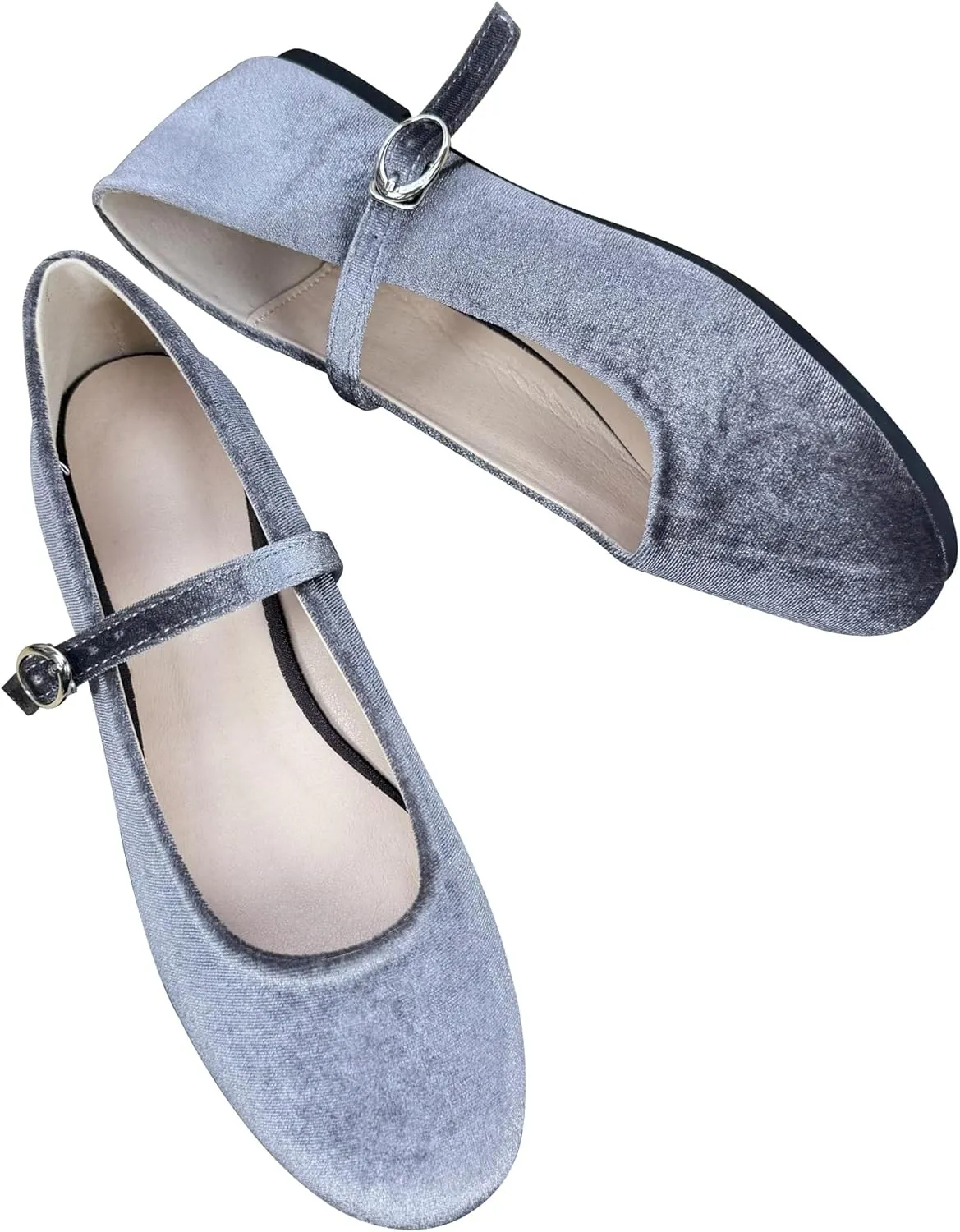 Dear Time Women's Square Toe Ballet Flats Elegant Comfortable Mary Jane Flats Dress Flats Shoes
