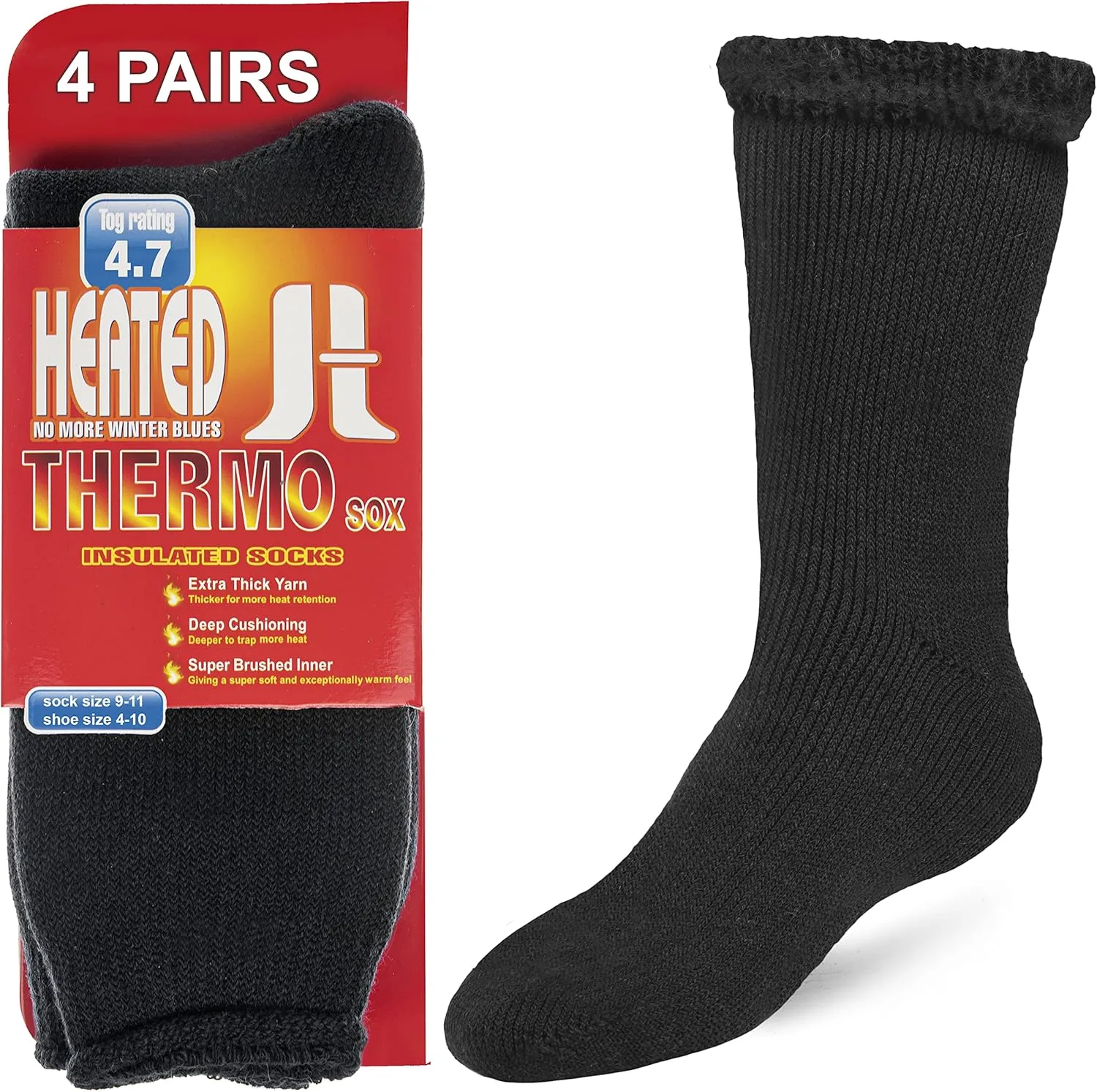 Debra Weitzner Warm Thermal Socks for Men and Women Extreme Cold Weather Winter Wear Insulated Heavy Boot Socks 2 Pairs