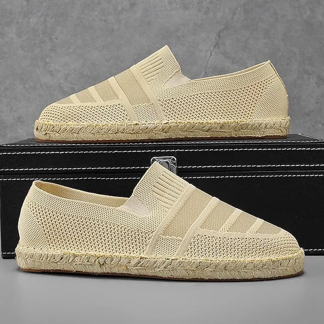 Design Refined Men's Vacation with Crowd-pleaser Beige Woven Espadrilles –