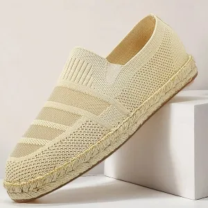 Design Refined Men's Vacation with Crowd-pleaser Beige Woven Espadrilles –