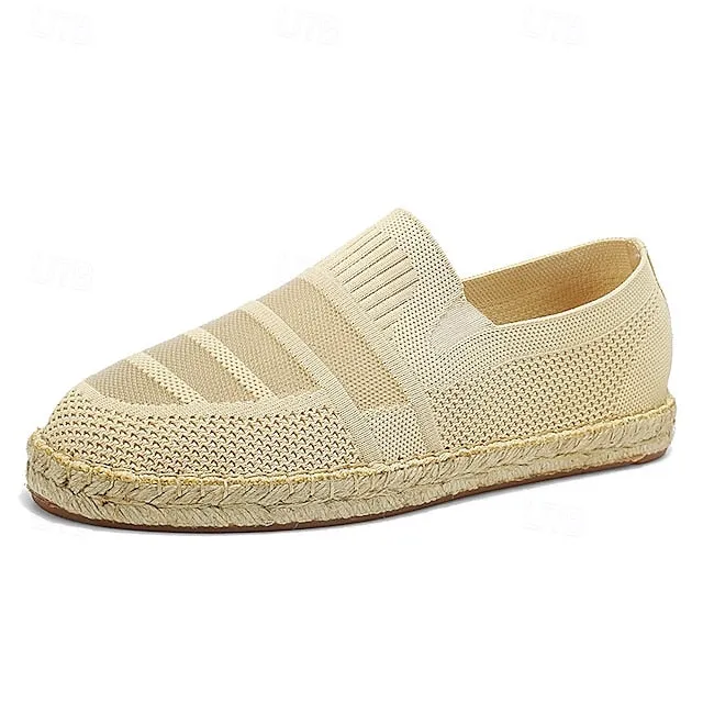 Design Refined Men's Vacation with Crowd-pleaser Beige Woven Espadrilles –