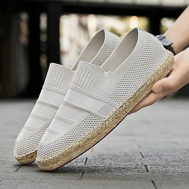Design Refined Men's Vacation with Crowd-pleaser Beige Woven Espadrilles –