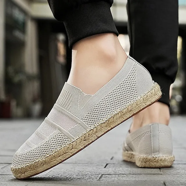 Design Refined Men's Vacation with Crowd-pleaser Beige Woven Espadrilles –