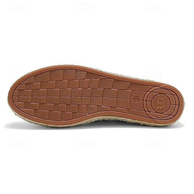 Design Refined Men's Vacation with Crowd-pleaser Beige Woven Espadrilles –