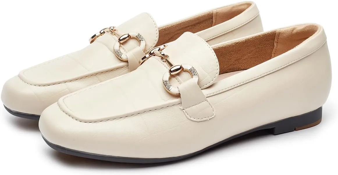 DeYashopin Womens Loafers Shoes Fashion Low Heel Slip on Shoes Comfortable Driving Flats