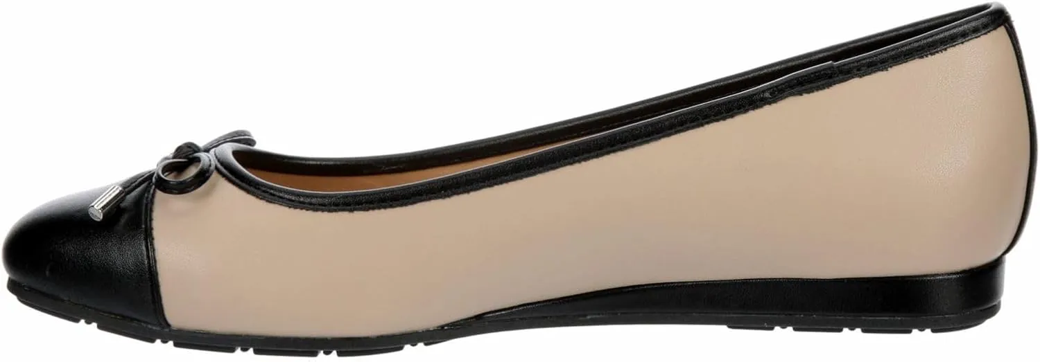 Dianna - Women's Slip-On Two Tone Cap Toe Ballet Flats