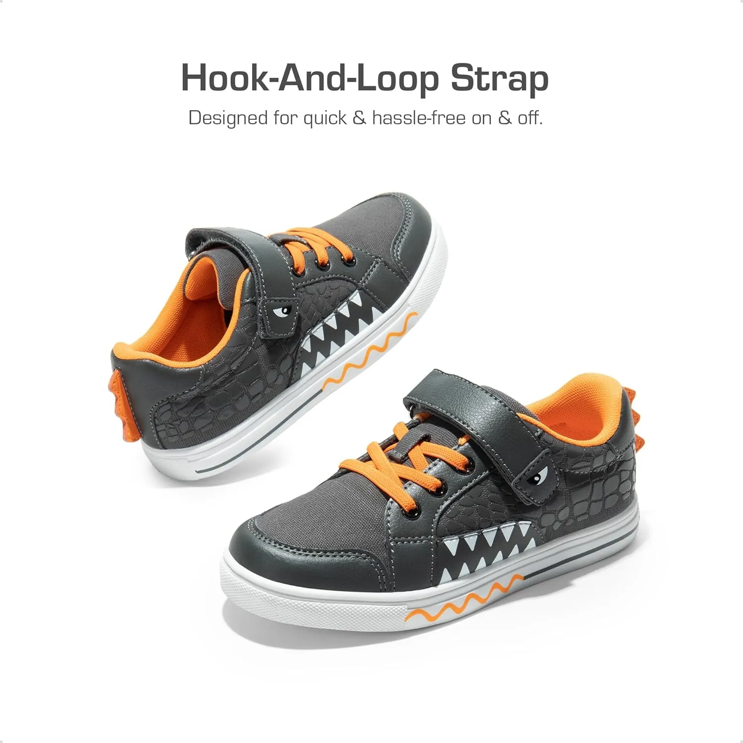 DREAM PAIRS Boys Sneakers Little Kids Toddler Shoes Storybook Causal Walking Shoes Non-Slip with Hook and Loop