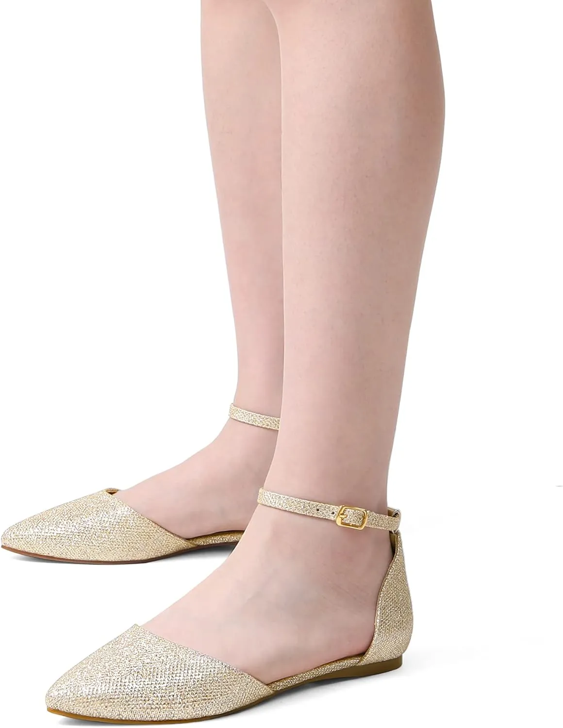 DREAM PAIRS Flapointed Women's Casual D'Orsay Pointed Plain Ballet Comfort Soft Slip On Flats Shoes