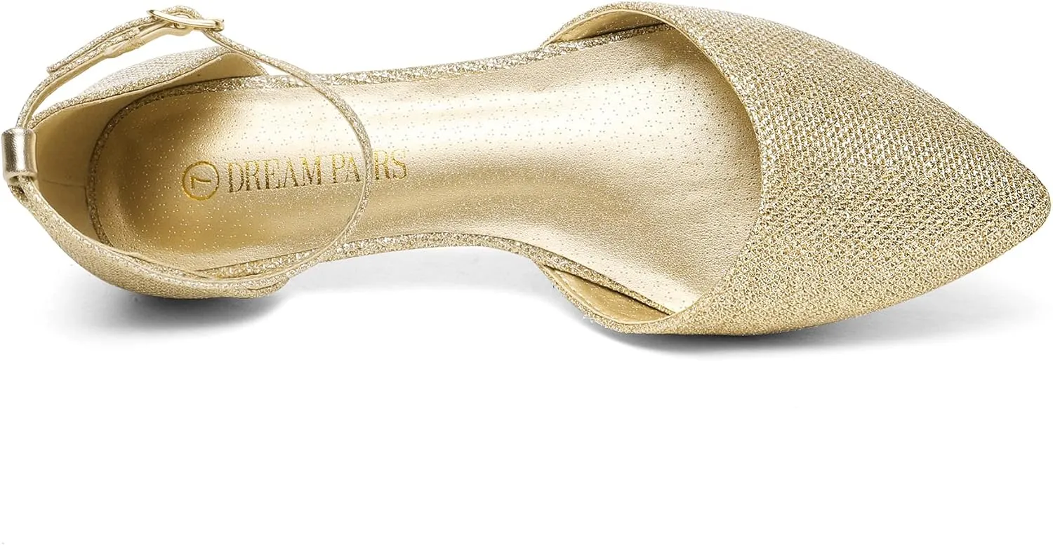 DREAM PAIRS Flapointed Women's Casual D'Orsay Pointed Plain Ballet Comfort Soft Slip On Flats Shoes