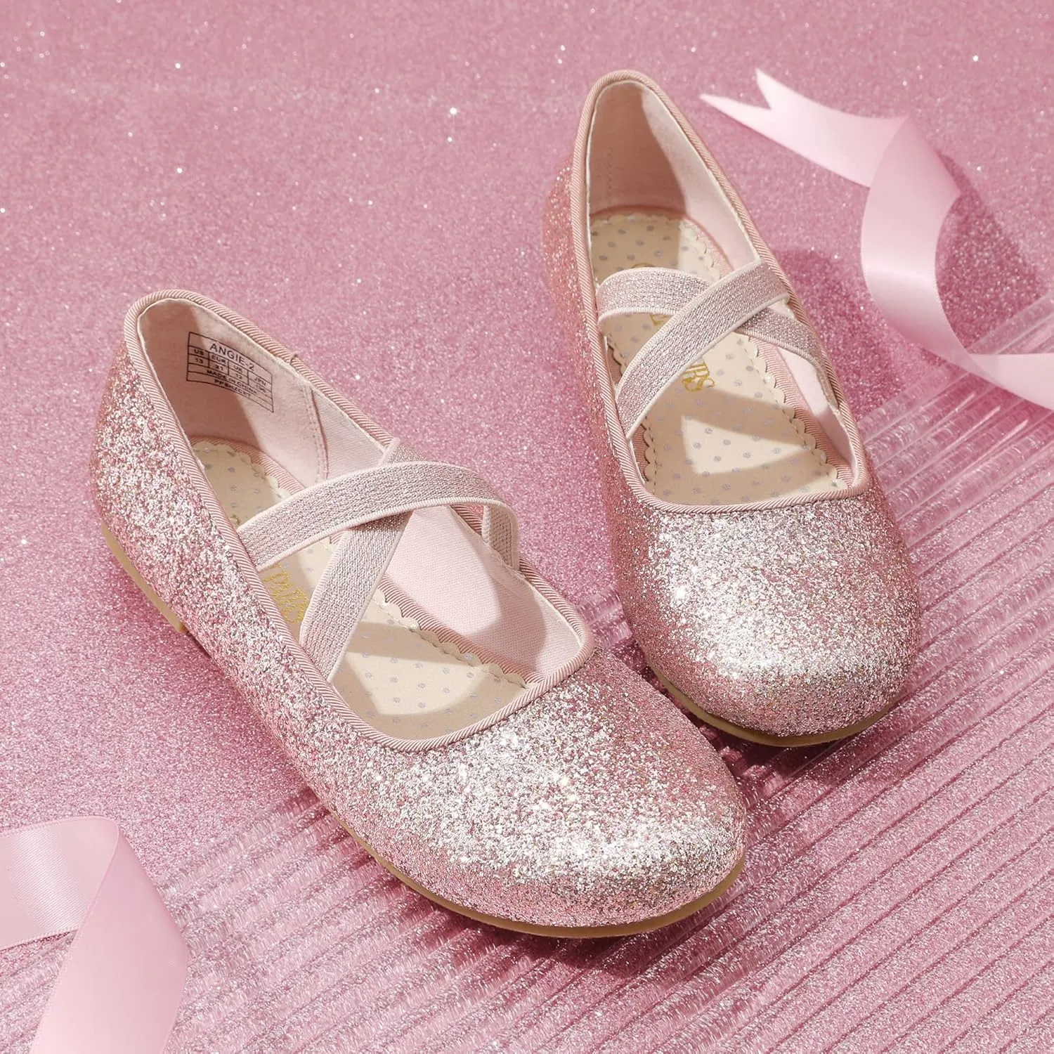 DREAM PAIRS Girls Ballerina Dress Shoes Mary Jane Flats