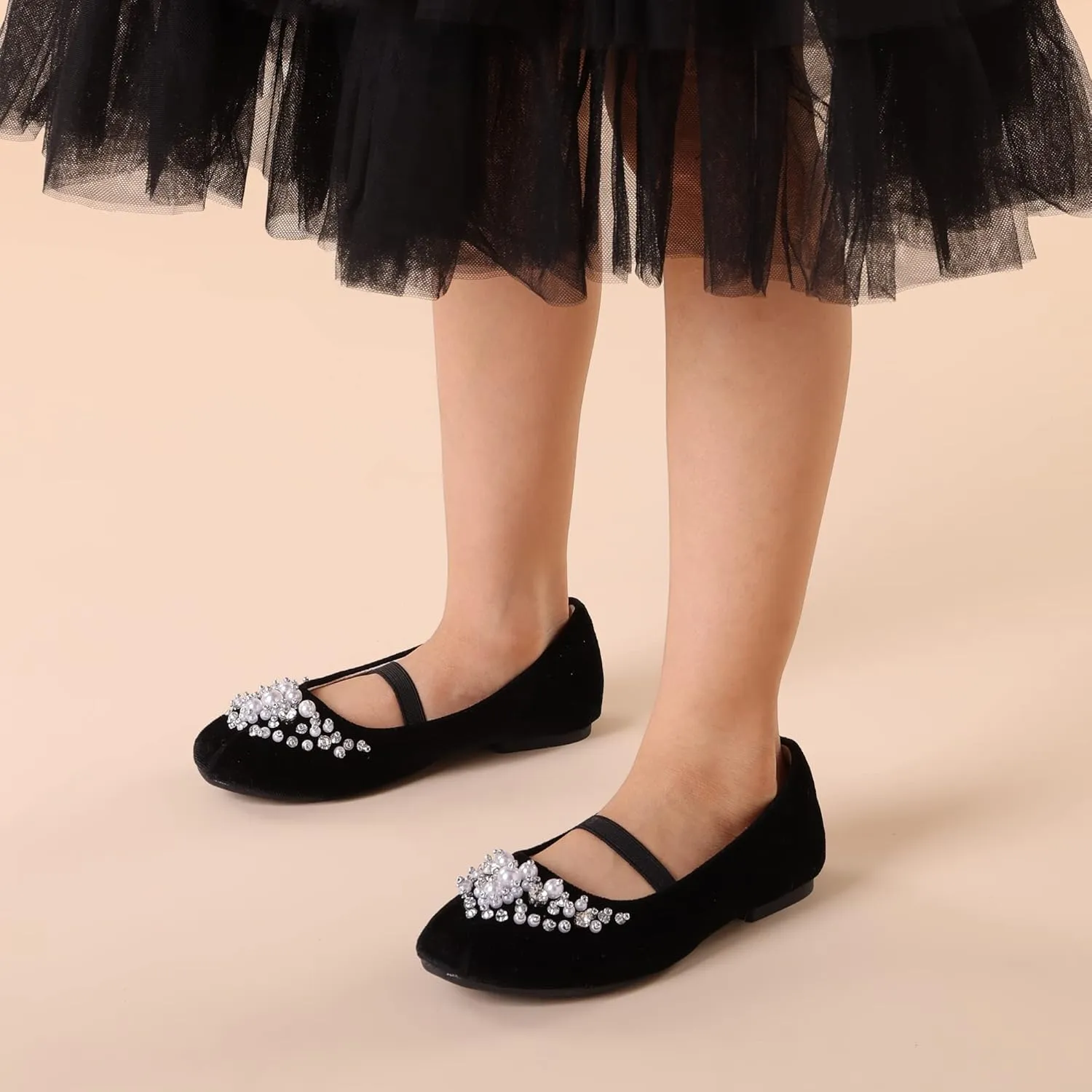 DREAM PAIRS Girls Ballet Flats Flower Shoes Mary Jane Ballerina Flat Dress Shoes for Daily/Wedding/Party