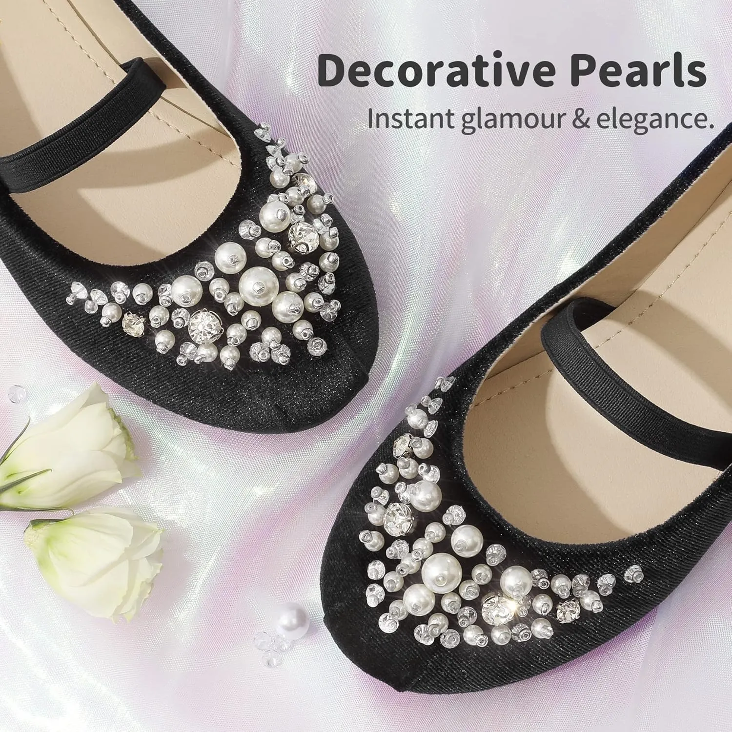 DREAM PAIRS Girls Ballet Flats Flower Shoes Mary Jane Ballerina Flat Dress Shoes for Daily/Wedding/Party