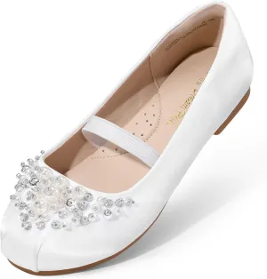 DREAM PAIRS Girls Ballet Flats Flower Shoes Mary Jane Ballerina Flat Dress Shoes for Daily/Wedding/Party