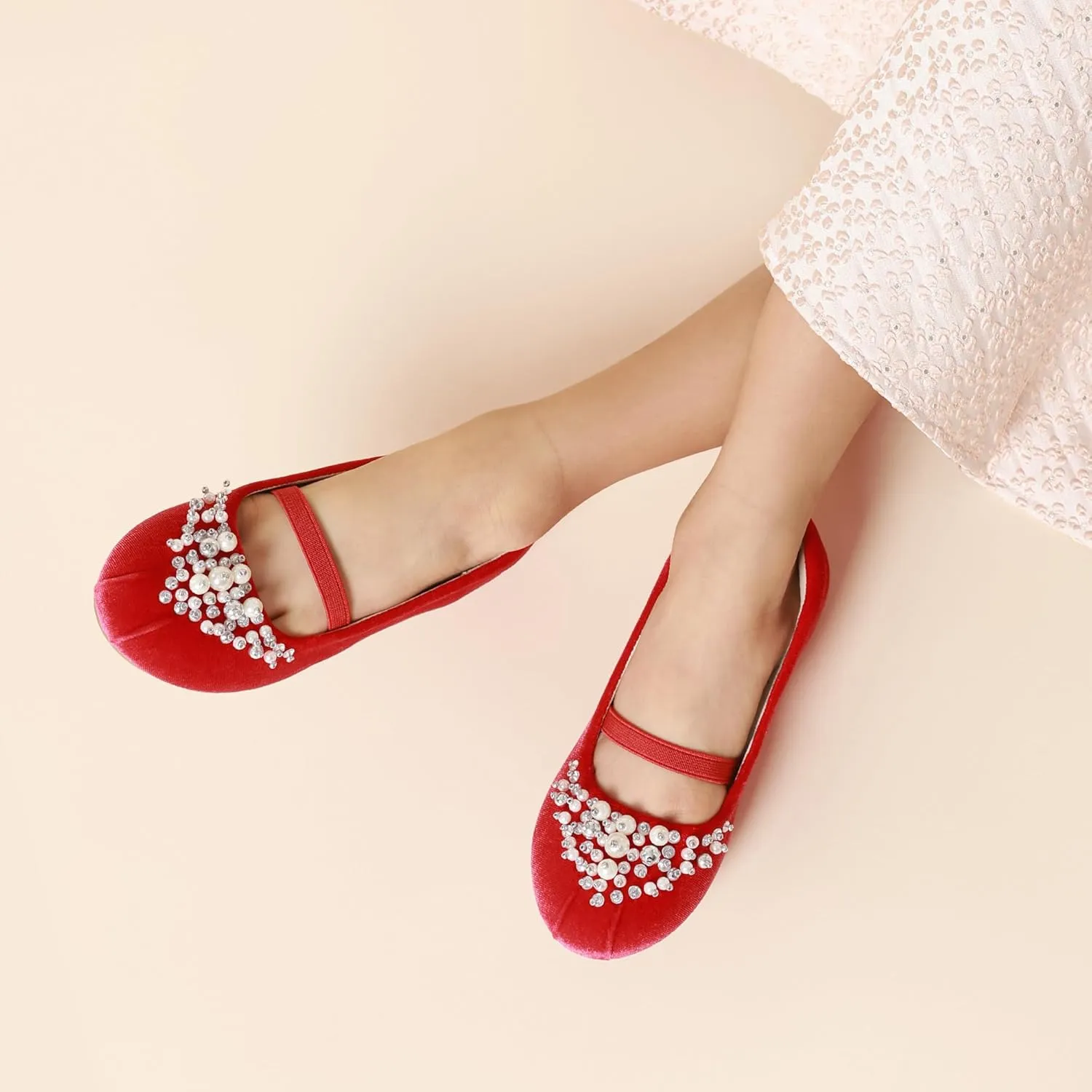 DREAM PAIRS Girls Ballet Flats Flower Shoes Mary Jane Ballerina Flat Dress Shoes for Daily/Wedding/Party