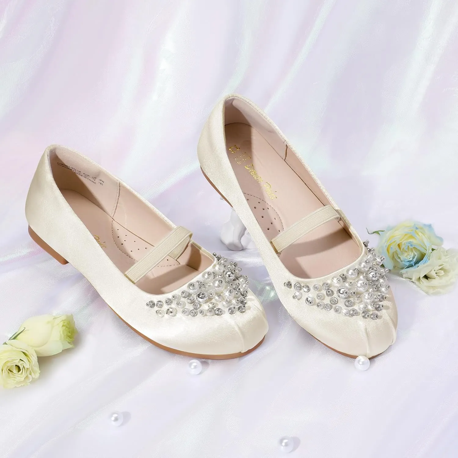 DREAM PAIRS Girls Ballet Flats Flower Shoes Mary Jane Ballerina Flat Dress Shoes for Daily/Wedding/Party