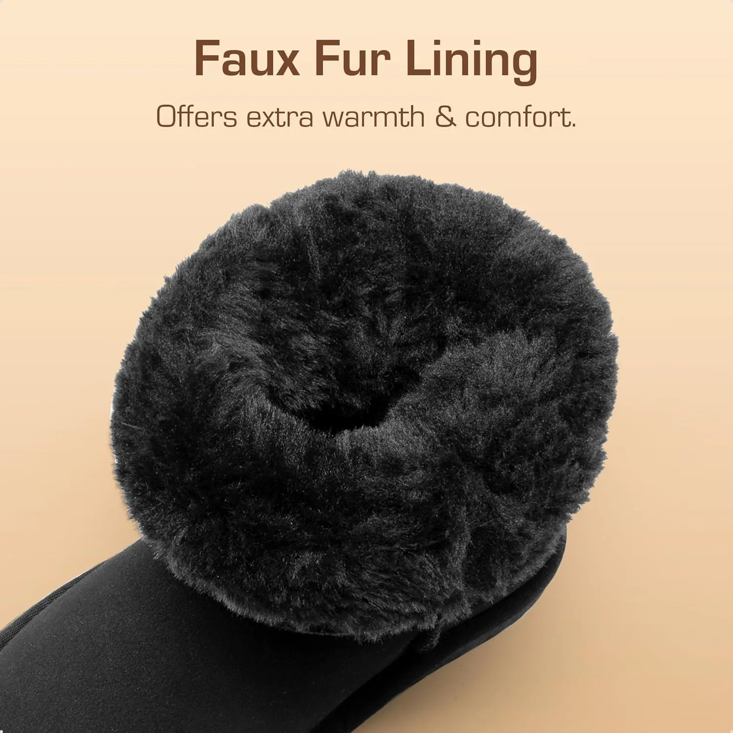 DREAM PAIRS Girls Boys Winter Boots Faux Fur Lined Mid Calf Kids Snow Tall Shoes FuzzyChic Kid's Buckle for Little Kid/Big Kid
