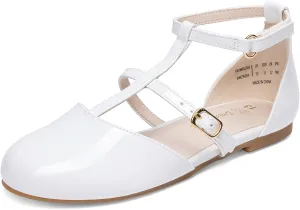 DREAM PAIRS Girls Dress Shoes Mary Jane Flats for Little Girls Party Shoes with T Strap