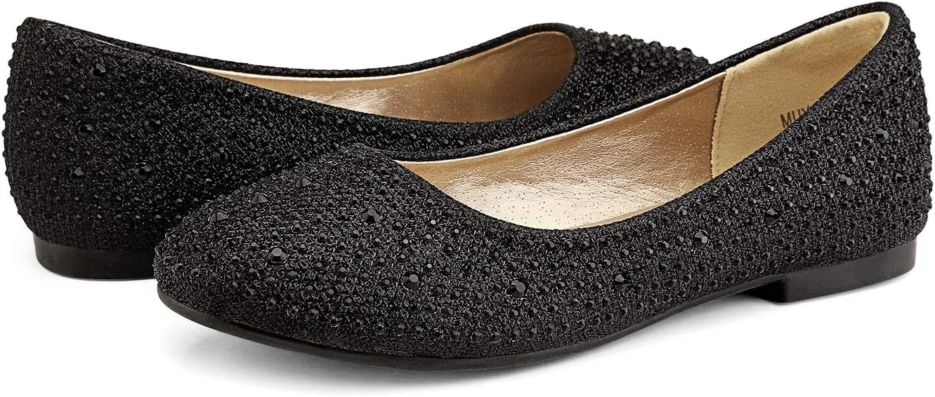 DREAM PAIRS Girls Dress Shoes Slip on Ballerina Flats for Wedding/Party
