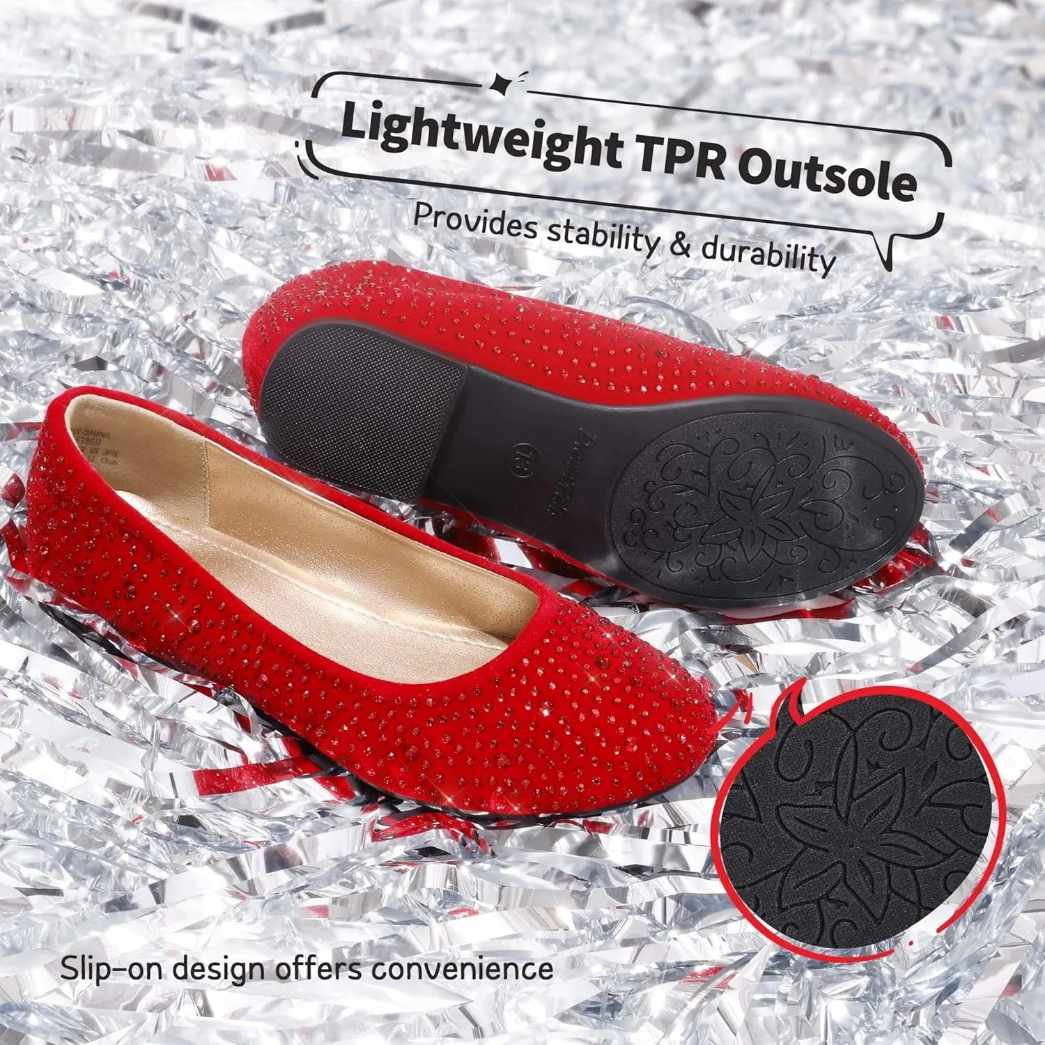 DREAM PAIRS Girls Dress Shoes Slip on Ballerina Flats for Wedding/Party
