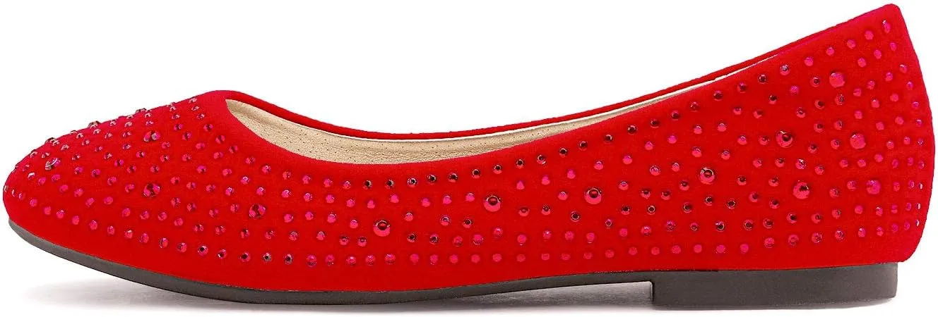 DREAM PAIRS Girls Dress Shoes Slip on Ballerina Flats for Wedding/Party
