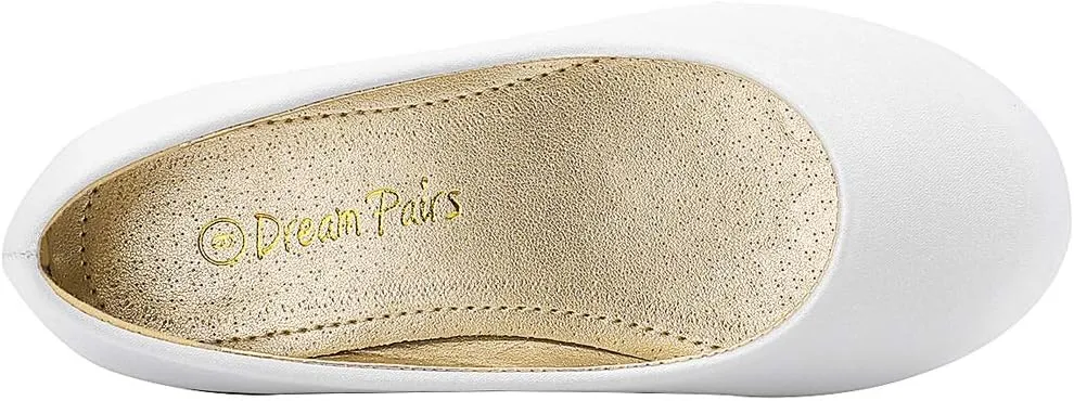 DREAM PAIRS Girls Dress Shoes Slip on Ballerina Flats for Wedding/Party