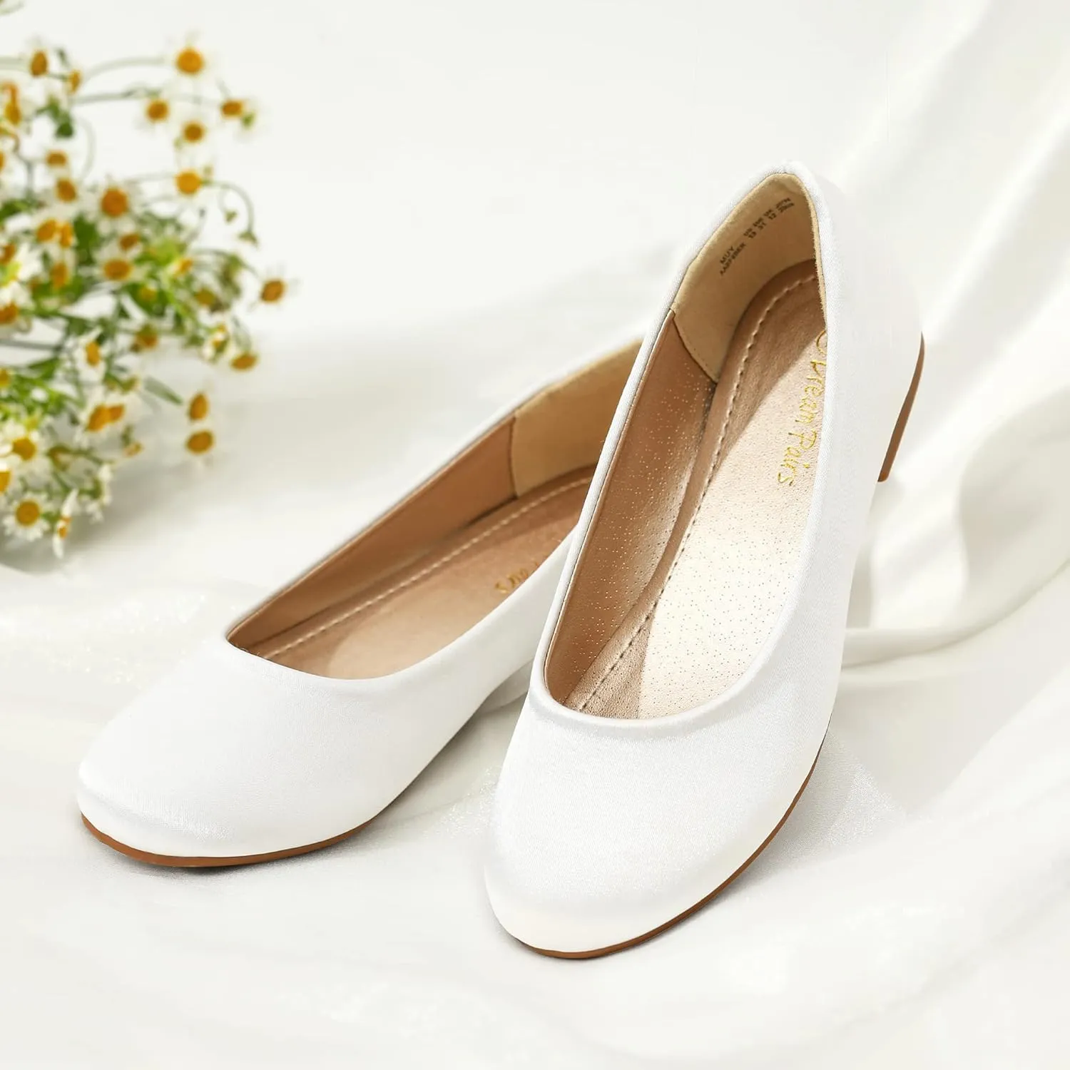 DREAM PAIRS Girls Dress Shoes Slip on Ballerina Flats for Wedding/Party