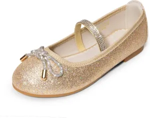 DREAM PAIRS Girls Dress Shoes Slip-on Flower Girl Ballet Flats for Party, Wedding, Performance, Prom, Graduation