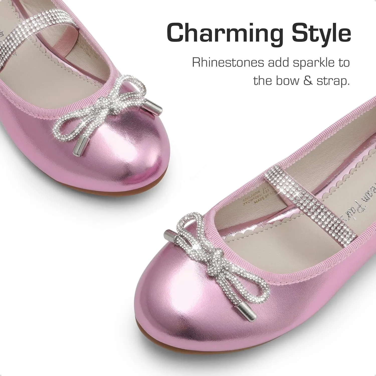 DREAM PAIRS Girls Dress Shoes Slip-on Flower Girl Ballet Flats for Party, Wedding, Performance, Prom, Graduation