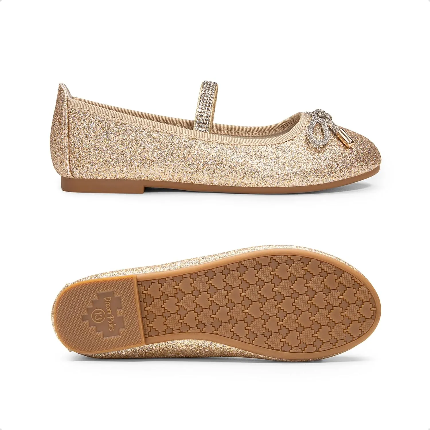 DREAM PAIRS Girls Dress Shoes Slip-on Flower Girl Ballet Flats for Party, Wedding, Performance, Prom, Graduation