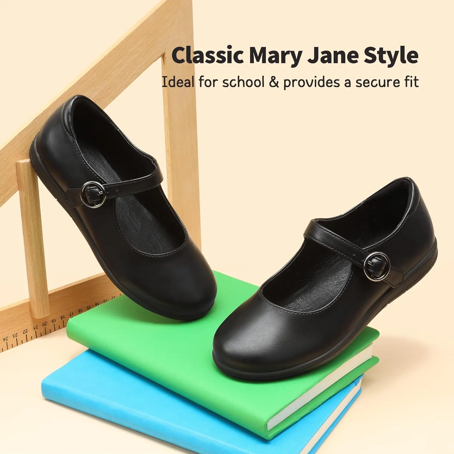 DREAM PAIRS Girls Mary Jane Flats School Uniform Dress Shoes