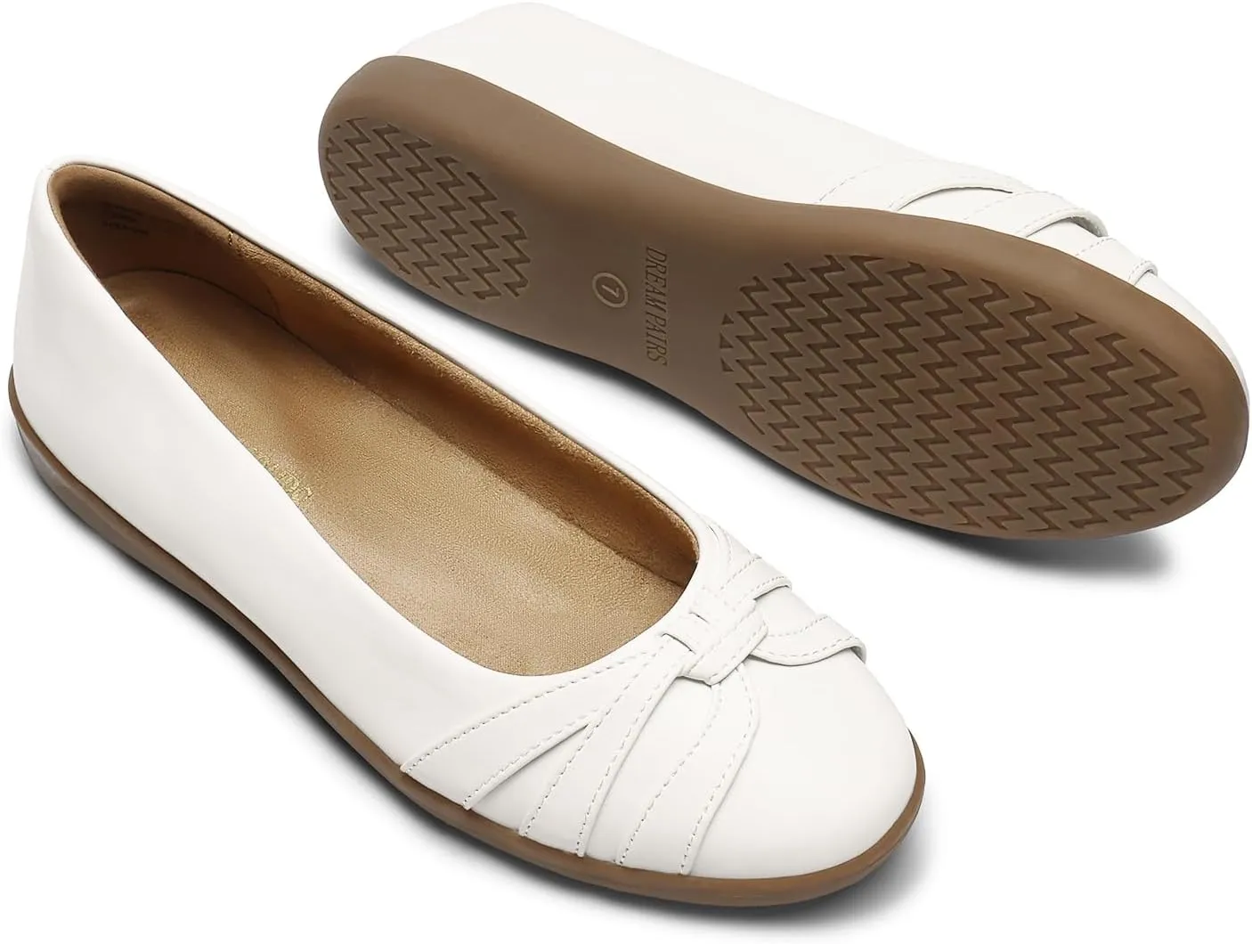 DREAM PAIRS Women’s Ballet Flats, Comfortable Round Toe Slip on Dressy Work Office Shoes with Arch Support
