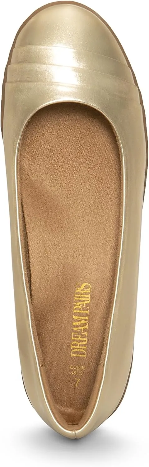 DREAM PAIRS Womens Comfortable Ballet Flats, Business Office Dress Shoes, Dressy Round Toe Slip On Work Flats