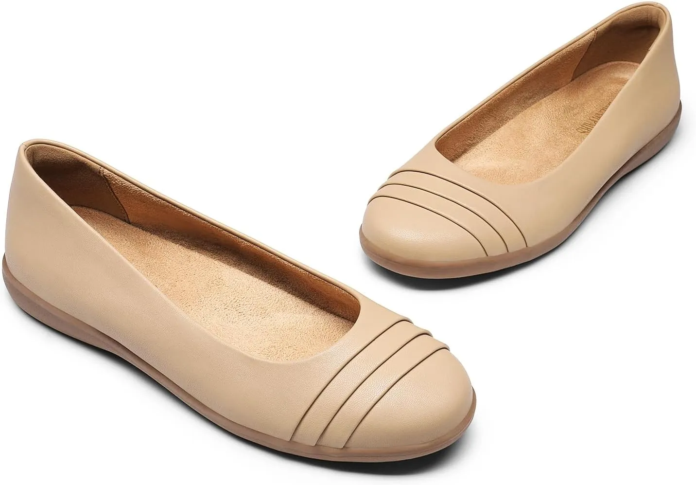 DREAM PAIRS Womens Comfortable Ballet Flats, Business Office Dress Shoes, Dressy Round Toe Slip On Work Flats