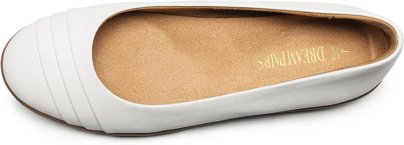 DREAM PAIRS Womens Comfortable Ballet Flats, Business Office Dress Shoes, Dressy Round Toe Slip On Work Flats