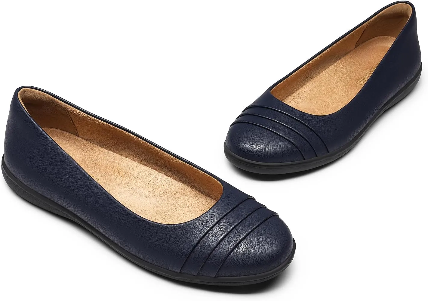 DREAM PAIRS Womens Comfortable Ballet Flats, Business Office Dress Shoes, Dressy Round Toe Slip On Work Flats