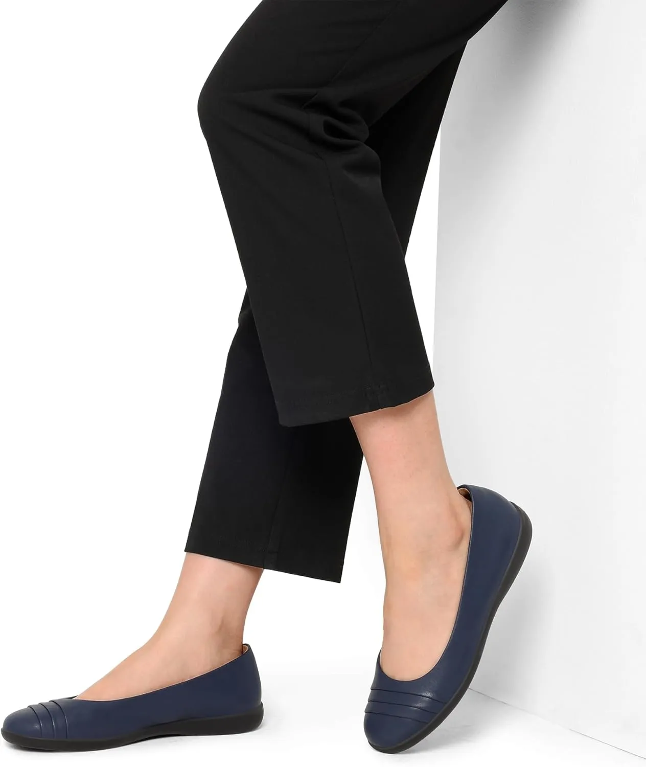 DREAM PAIRS Womens Comfortable Ballet Flats, Business Office Dress Shoes, Dressy Round Toe Slip On Work Flats
