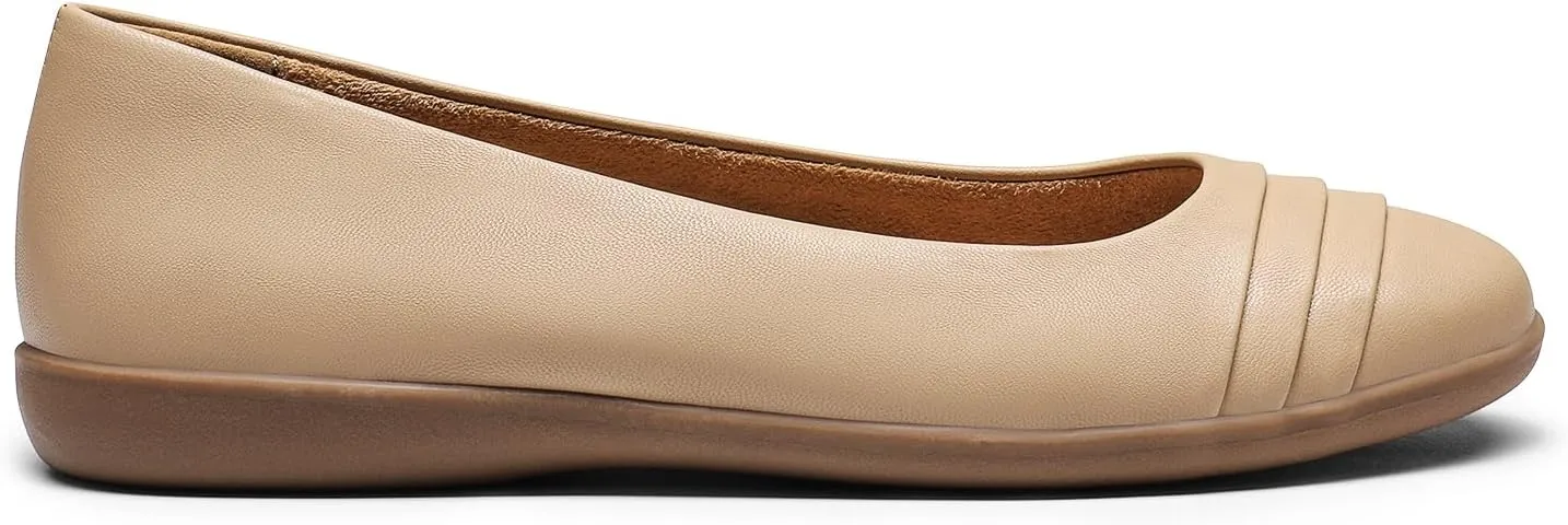 DREAM PAIRS Womens Comfortable Ballet Flats, Business Office Dress Shoes, Dressy Round Toe Slip On Work Flats