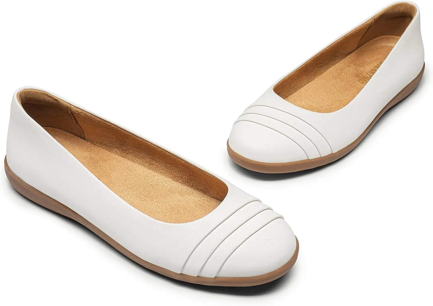 DREAM PAIRS Womens Comfortable Ballet Flats, Business Office Dress Shoes, Dressy Round Toe Slip On Work Flats