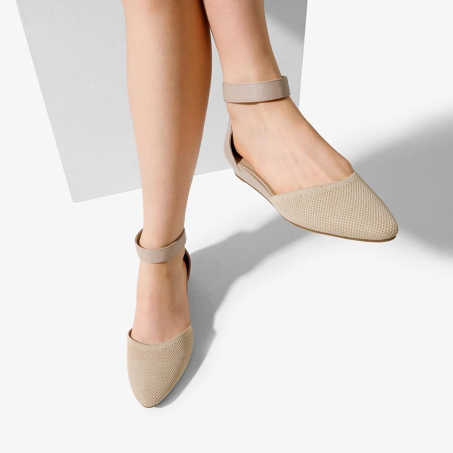 DREAM PAIRS Women's Low Wedge Ankle Strap Dress Flats Shoes