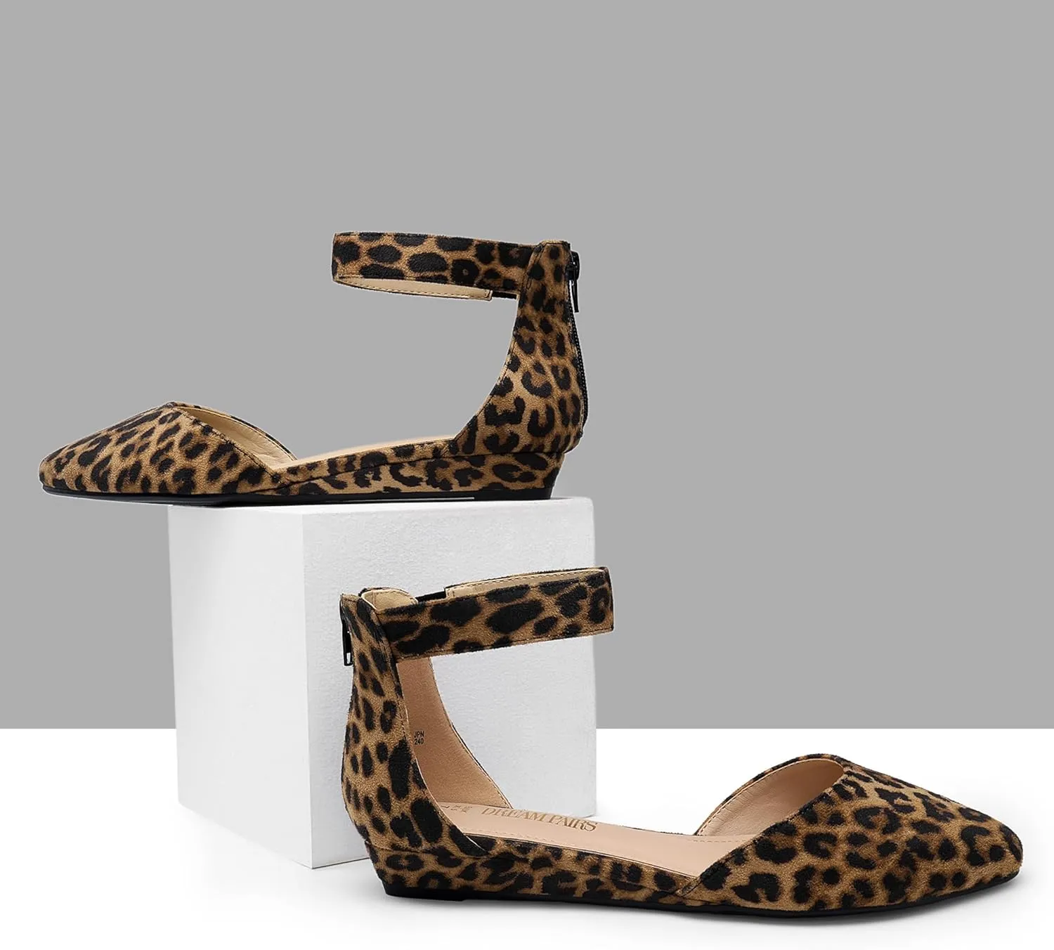 DREAM PAIRS Women's Low Wedge Ankle Strap Dress Flats Shoes