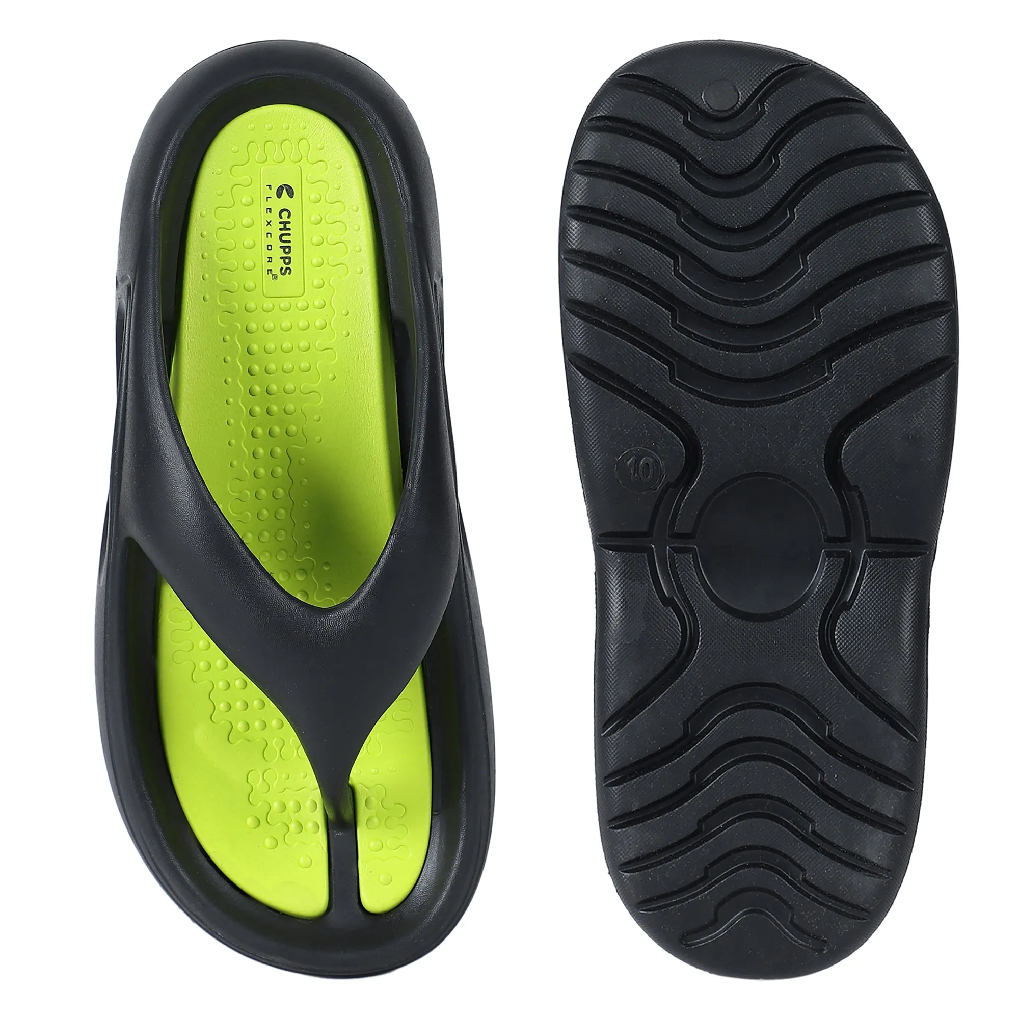 Dune Black Neon Green V-Strap