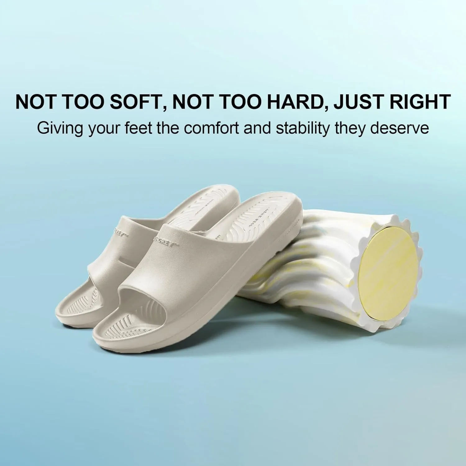 ECO Malibu Recovery Unisex Slides Slippers - Arch Support, Comfortable, Lightweight Sandals, Quick Drying, Indoor/Outdoor for Adult, Men & Women