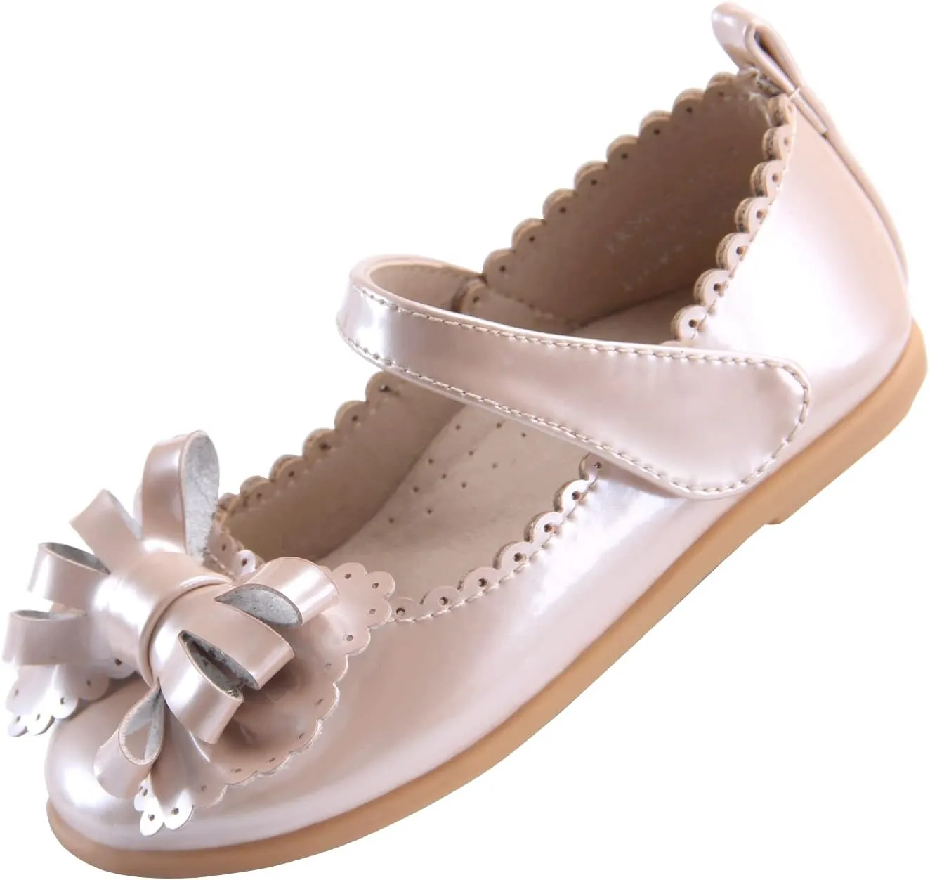 EIGHT KM Toddler Girls Dress Shoes – Girls Mary Jane Shoes | Mary Jane Flats - Ballet Flats – Party, Flower Girl, Wedding Dress Shoes for Girls – Comfortable & Non-Slip Design for Ages up to 7