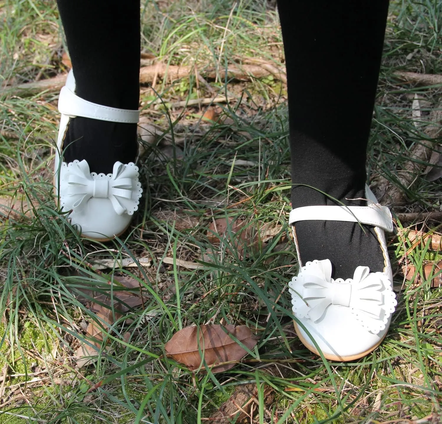 EIGHT KM Toddler Girls Dress Shoes – Girls Mary Jane Shoes | Mary Jane Flats - Ballet Flats – Party, Flower Girl, Wedding Dress Shoes for Girls – Comfortable & Non-Slip Design for Ages up to 7