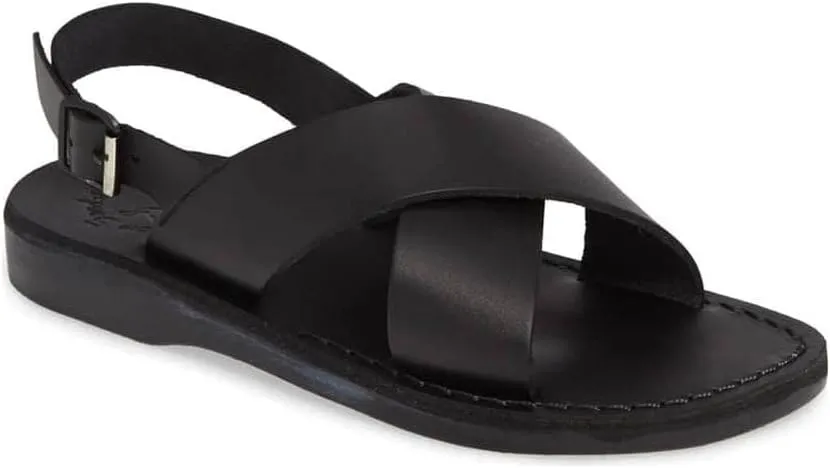 Elan Buckle - Leather Thick Strap Sandal - Mens Sandals
