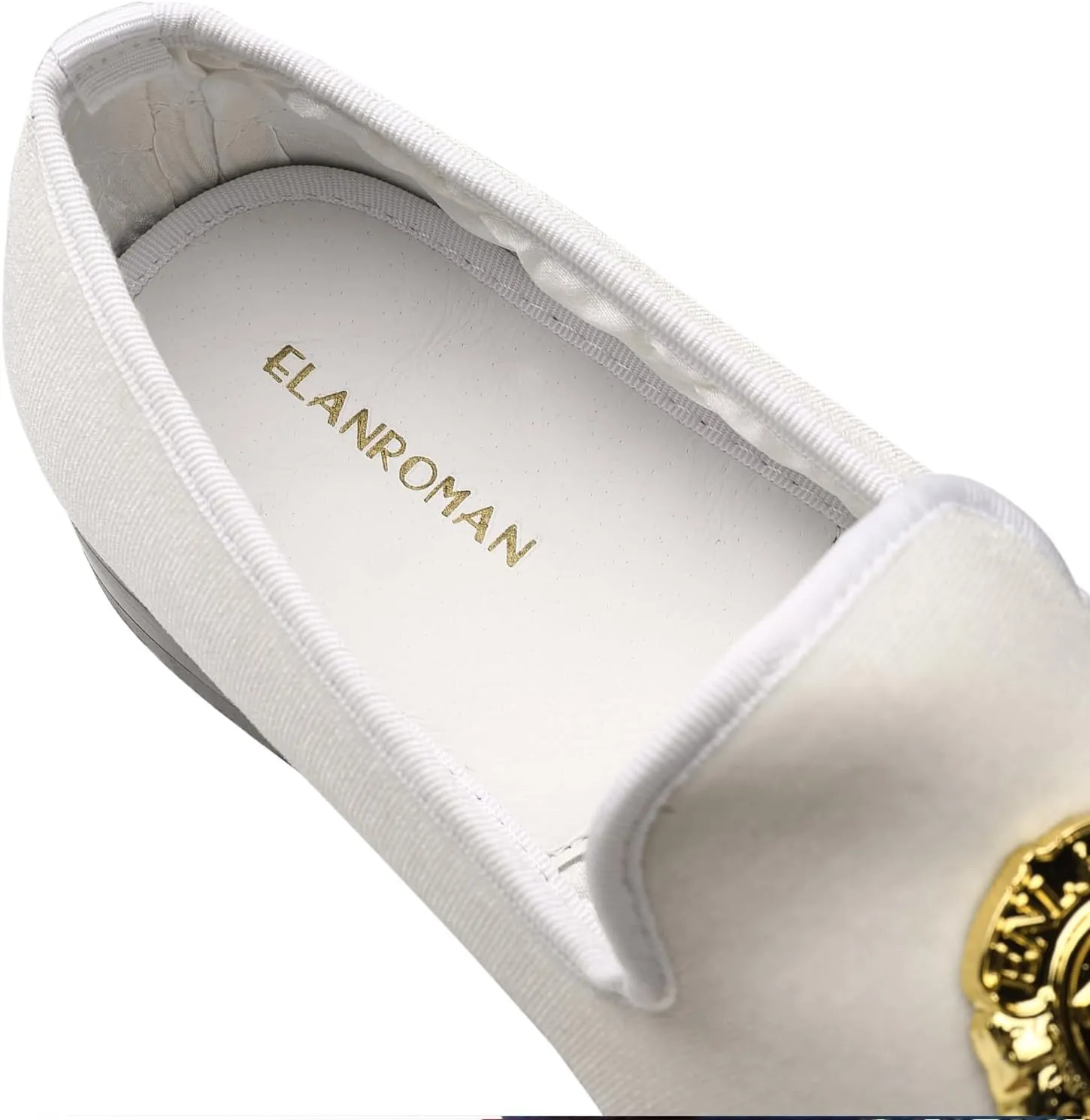 ELANROMAN Men's Velvet Loafers Dress Fashion Wedding Party Prom Shoes