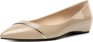 Eldof Flats Shoes Women Comfortable Pointed Toe Slip On Loafer Flats Pumps for Office Casual Dressy