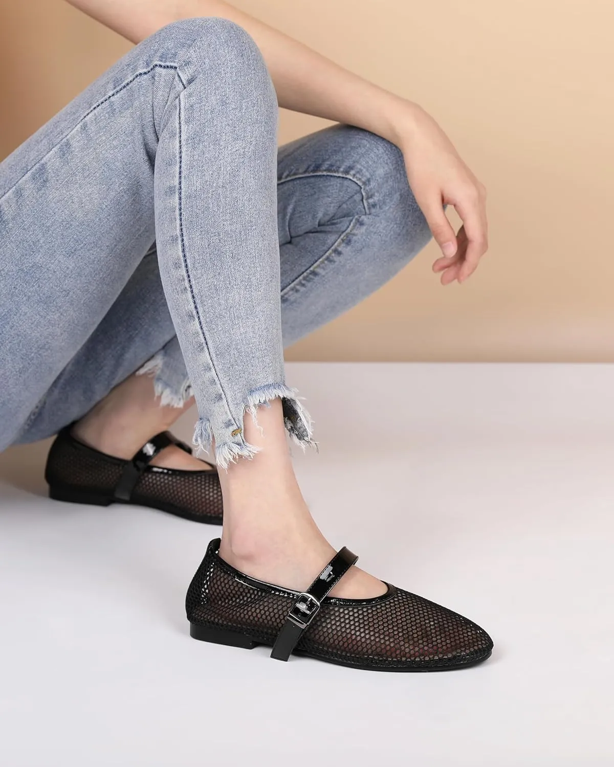 Eldof Flats Shoes Women Round Toe Slip On Ballet Flats Shoes for Dress Comfortable